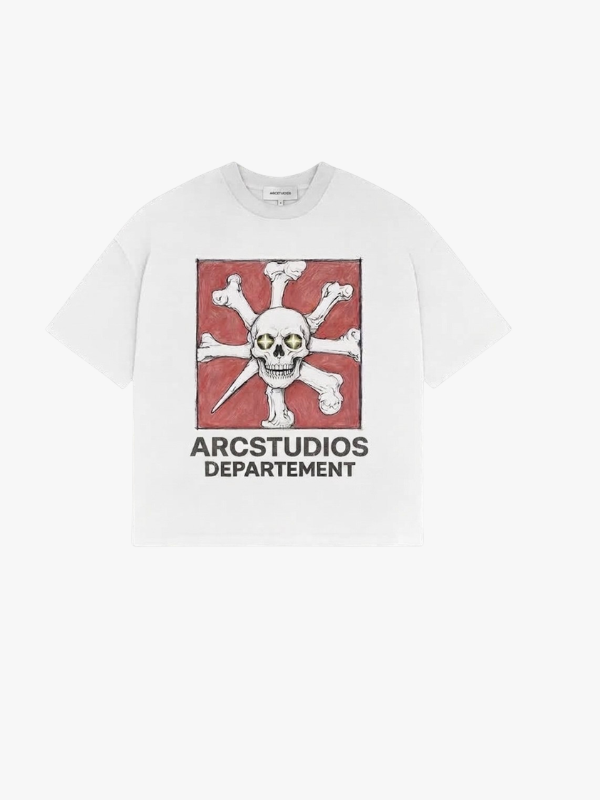 ARCSTUDIOS Departement Oversized Skull Tee – Vintage White