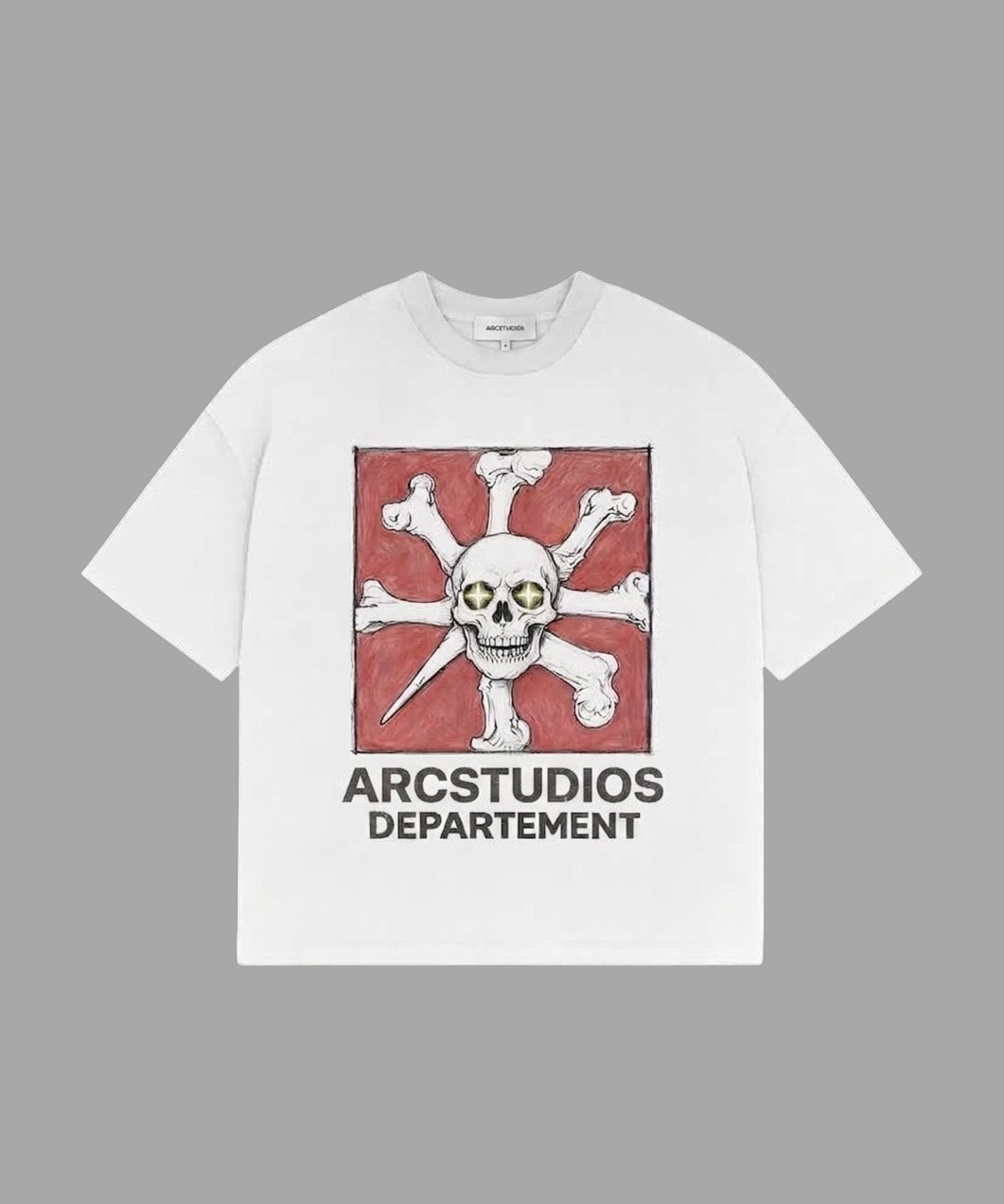 ARCSTUDIOS Departement Oversized Skull Tee – Vintage White